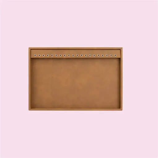 BANDEJA PARA PULSEIRA COM ILHOS 29X36X2 CARAMELO