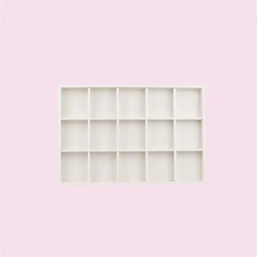 BANDEJA COM 15 DIVISÓRIAS LIVRES FACTO OFF-WHITE 25X37,5CM