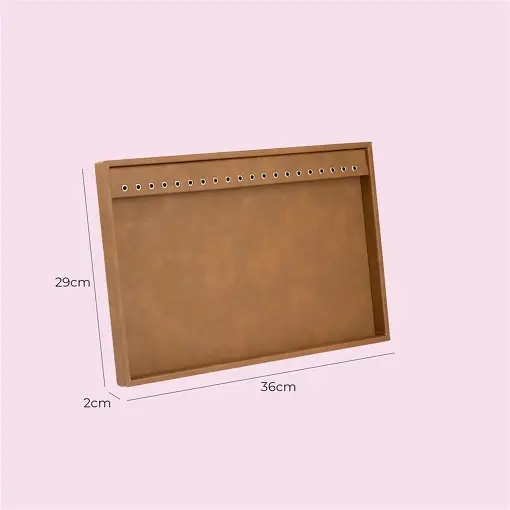 BANDEJA PARA PULSEIRA COM ILHOS 29X36X2 CARAMELO
