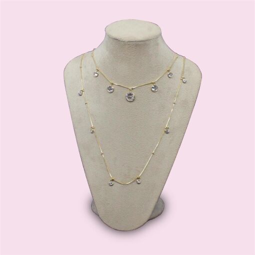EXPOSITOR BUSTO LONGO SUEDE AREIA