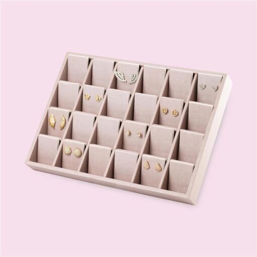 BANDEJA PARA 24 ESPAÇOS PARA BRINCO FACTO ROSE 21X29CM