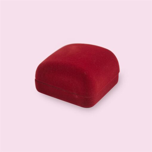 CAIXINHA VELUDO VERMELHO PARA ANEL