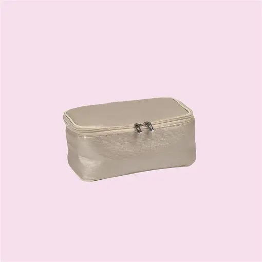 NECESSAIRE ELEGANCE RIGIDA EM LINHO