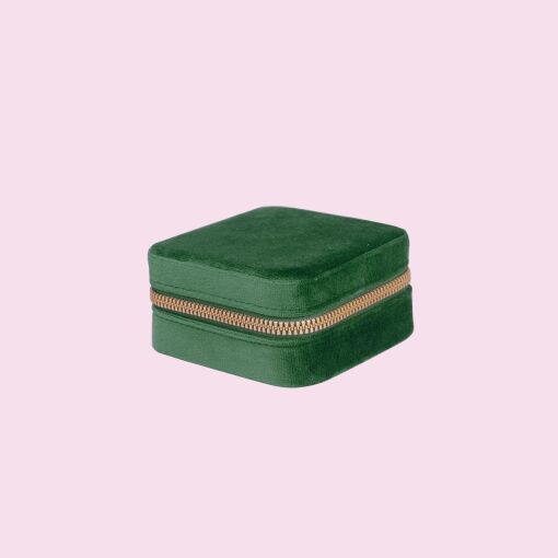 ESTOJO PORTA JOIAS EXCLUSIVE EM VELUDO VERDE