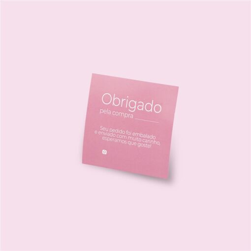 TAG OBRIGADO PELA SUA COMPRA PACOTE 50 UNIDADES	