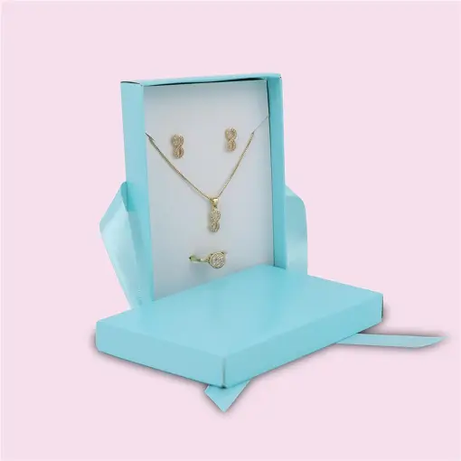 CAIXA PARA JOIAS CONJUNTO 08X12CM COM 10 UNIDADES TIFFANY COM FI