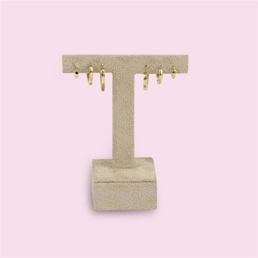 EXPOSITOR BRINCO "T" PARA 3 PARES SUEDE AREIA