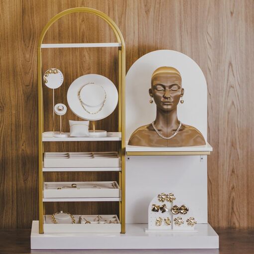 VITRINE MÓVEL  START STORE COM EXPOSITORES LUNA+ SKIN TONS MÉDIO