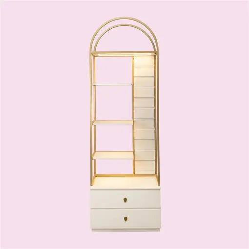 VITRINE MÓVEL PRO STORE COM LED NAS PRATELEIRAS