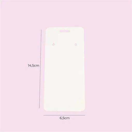 CARTELA PARA COLAR 14,5X6,5CM BRANCO 100 UN