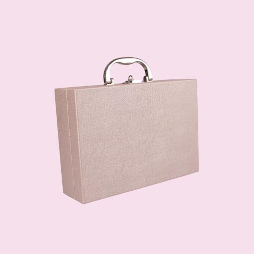MALETA REVENDEDORA 21X29CM LINHO ROSÉ