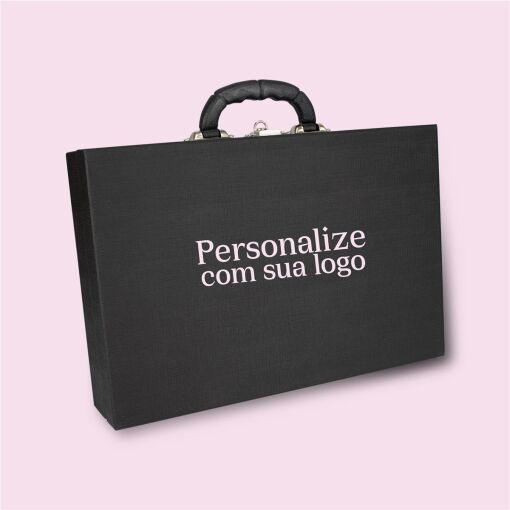 MALETA DUPLA REVENDEDORA PERSONALIZADA CORINO LINHO PRETO