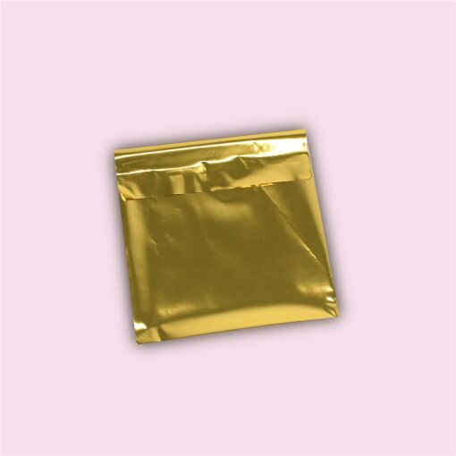 EMBALAGEM PARA PRESENTE DOURADA 08X08CM COM 100 UNIDADES