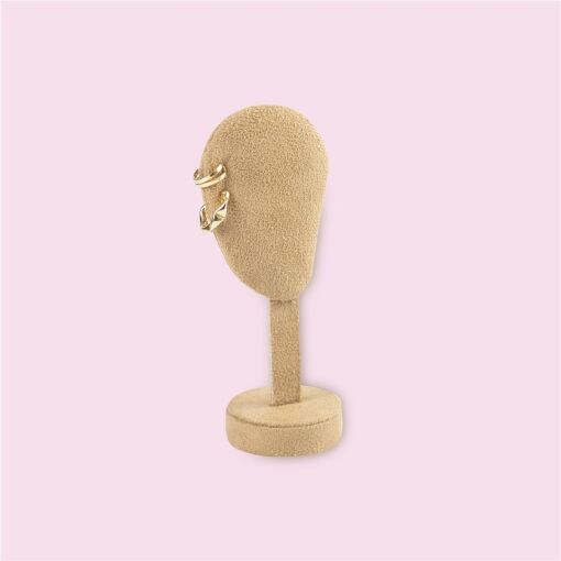 EXPOSITOR PARA PIERCING SUEDE CAMEL