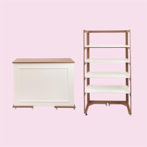 KIT BALCÃO E PRATELEIRAS STORE IN STORE LACA BRANCO