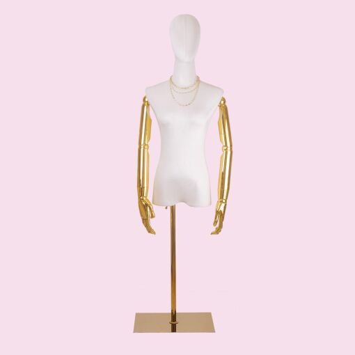 MANEQUIM ARTICULADO PARA JOIAS, ROUPAS E ACESSORIOS BRANCO