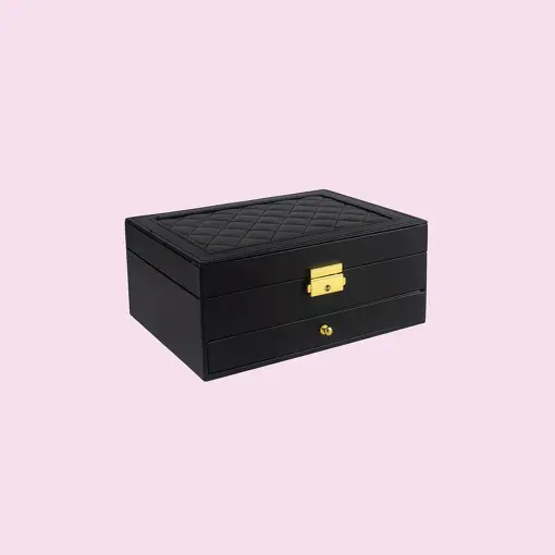 PORTA JOIAS EXCLUSIVE DUPLO PRETO