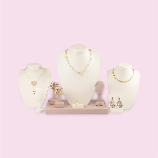 KIT EXPOSITOR PARA JOIAS FACTO DIAMANTE 10 PEÇAS