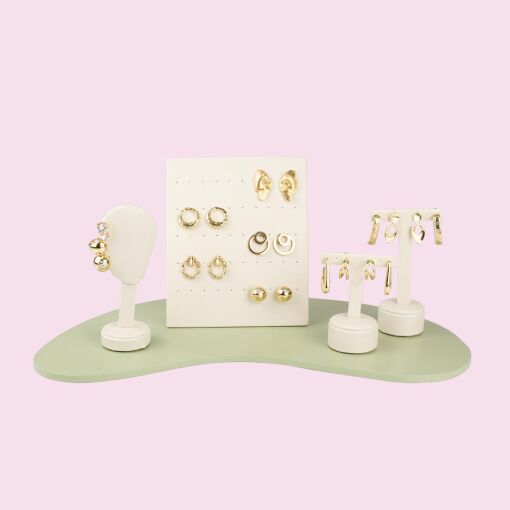 KIT EXPOSITOR PARA BRINCOS E PIERCING 5 PEÇAS