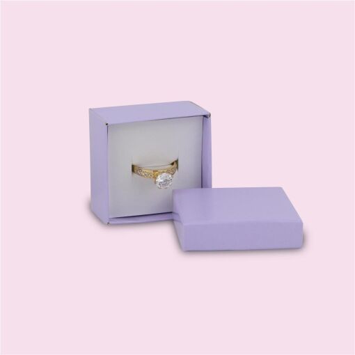 CAIXA PARA JOIAS ANEL 05X05CM COM 10 UNIDADES LAVANDA
