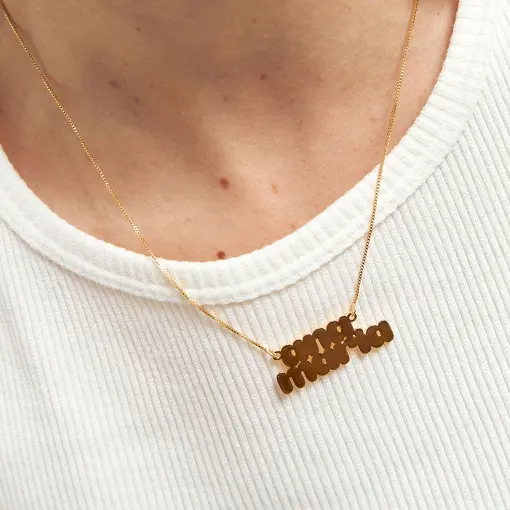 GARGANTILHA PERSONALIZADA NOME COM ATÉ 16 LETRAS