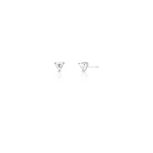 BRINCO COM PEDRA TRIANGULAR MOISSANITE 5MM PRATA RODINADA