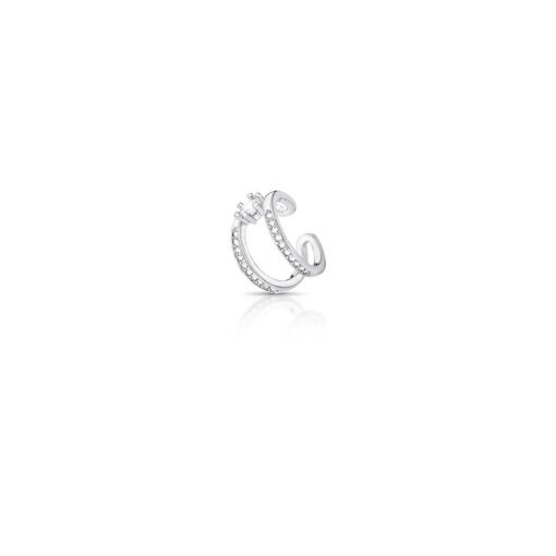 PIERCING DE ORELHA UNITÁRIO COM DUAS VOLTAS CRISTAL E ZIRCÔNIAS