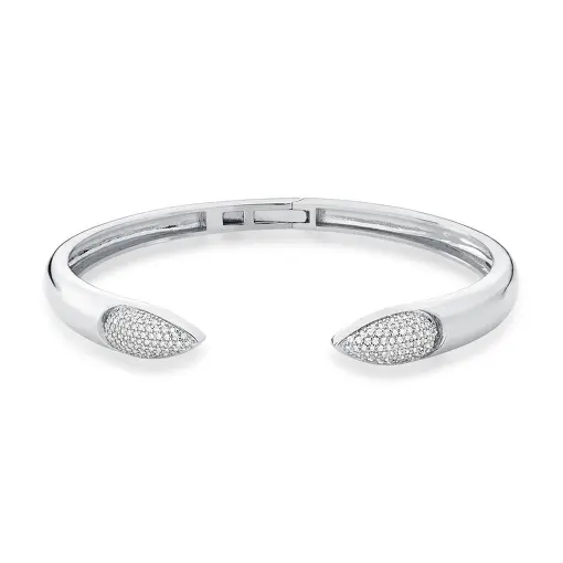 BRACELETE LISO E COM DUAS GOTAS CRAVEJADAS
