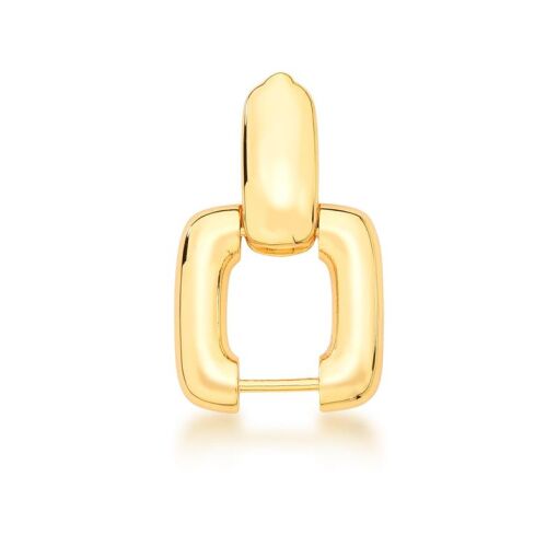 FECHO COM EXTENSOR QUADRADO LISO BANHADO A OURO
