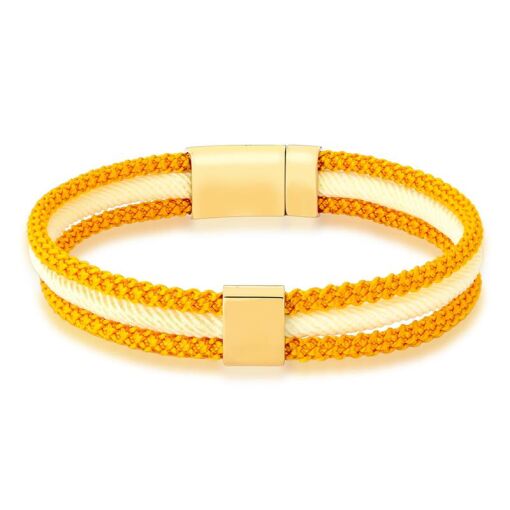 PULSEIRA TRÊS VOLTAS COM FIO ENCERADO EM AÇO