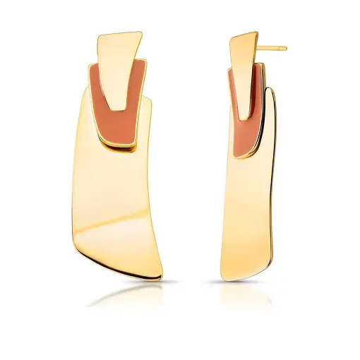 BRINCO RETANGULAR CURVO E ESMALTADO