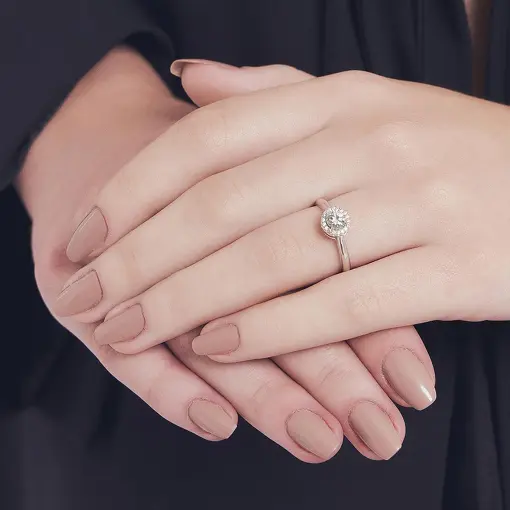 ANEL PEDRA MOISSANITE 5MM PRATA RODINADA