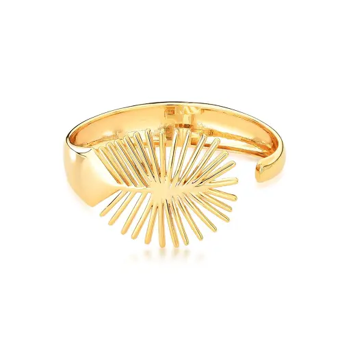 BRACELETE COM FOLHA ESPETADA LISA