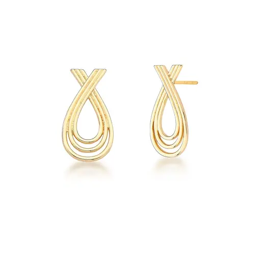 BRINCO DE GOTA VAZADO BANHADO A OURO