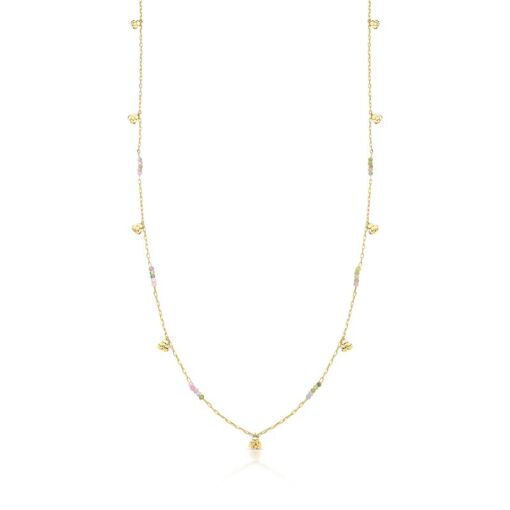 COLAR COM FLORES E CRISTAIS BÚLGARO