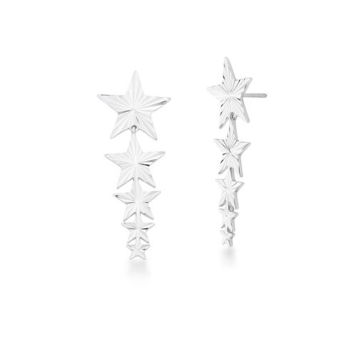BRINCO COM ESTRELAS PÊNDULAS TEZTURIZADO LISO