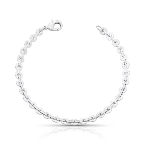 PULSEIRA INTERCALADA COM ELOS REDONDOS LISOS