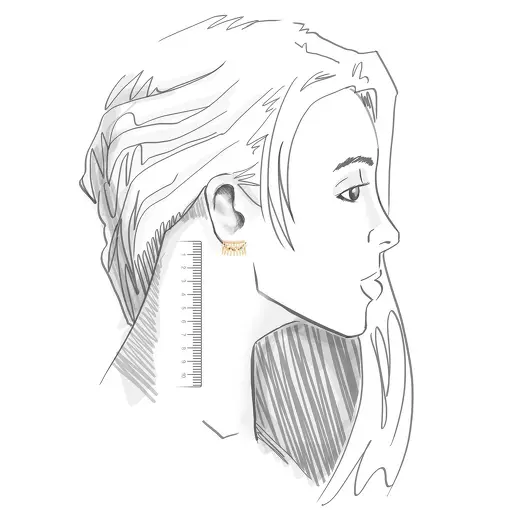 BRINCO EAR CUFF COM NOVE FILEIRAS E ZIRCÔNIAS BANHADO A OURO