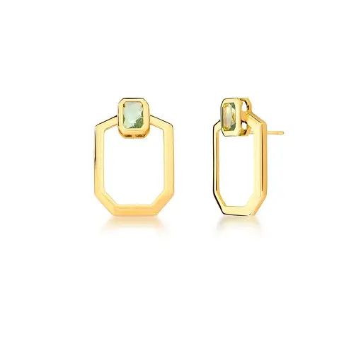 BRINCO GEOMÉTRICO COM CRISTAL RETANGULAR