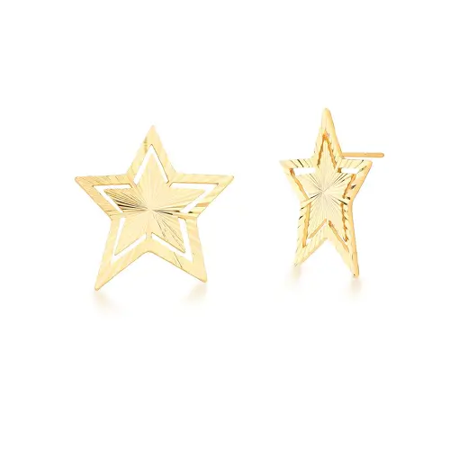 BRINCO DE ESTRELA TEXTURIZADO LISO