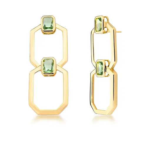  BRINCO GEOMÉTRICO COM CRISTAIS RETANGULARES