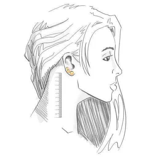 BRINCO EAR CUFF COM TRÊS ESFERAS LISAS