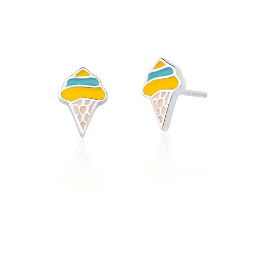 BRINCO KIDS DE SORVETE ESMALTADO PRATA RODINADA