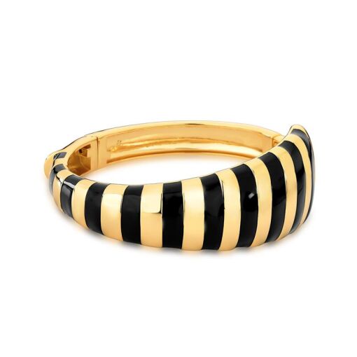 BRACELETE ESMALTADO LISO BANHADO A OURO