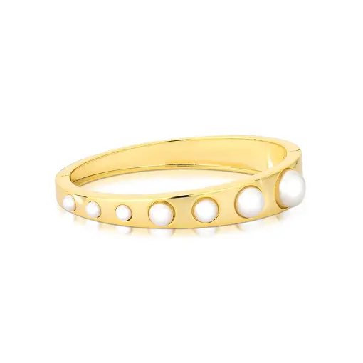 BRACELETE DEGRADÊ COM PÉROLA SHELL BANHADO A OURO