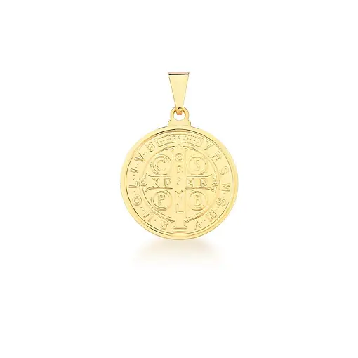 PINGENTE LISO E REDONDO COM IMAGEM DE SÃO BENTO