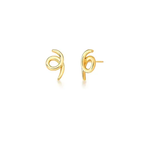 BRINCO EAR CUFF CURVO LISO BANHADO A OURO