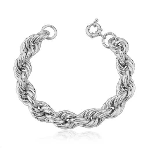 PULSEIRA CORDÃO BAIANO LISO COM FECHO BOIA 14MM