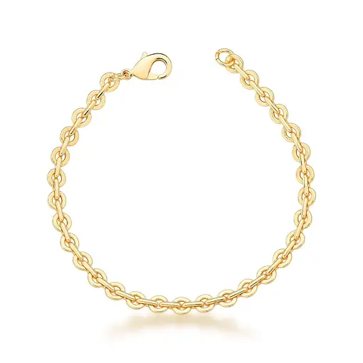 PULSEIRA INTERCALADA COM ELOS REDONDOS LISOS