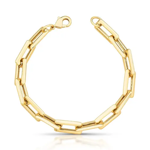 PULSEIRA COM ELOS RETANGULARES VAZADOS